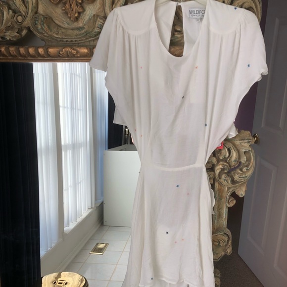 Wildfox Cut out back Red Blue Star Print Dress - Picture 5 of 8